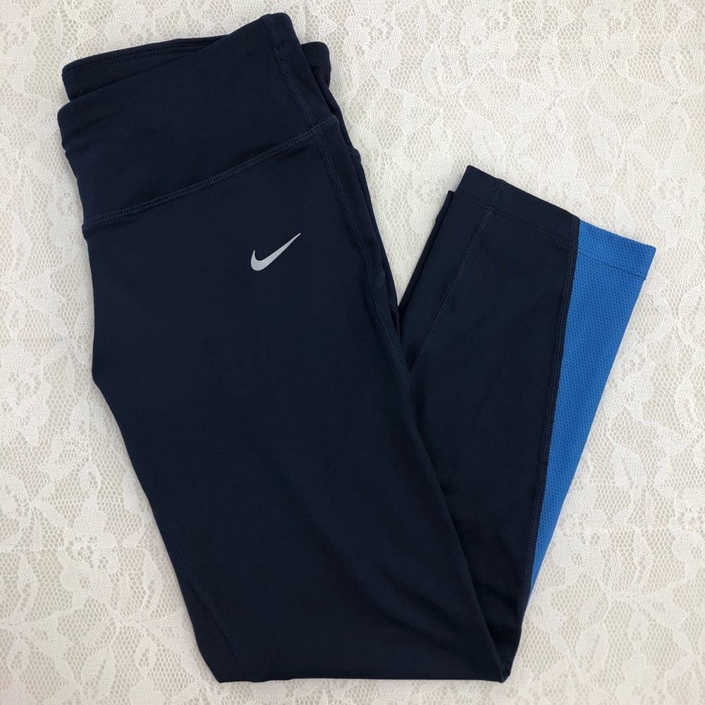 NIKE Sz. S Dri-Fit Women’s Blue Capri Leggings